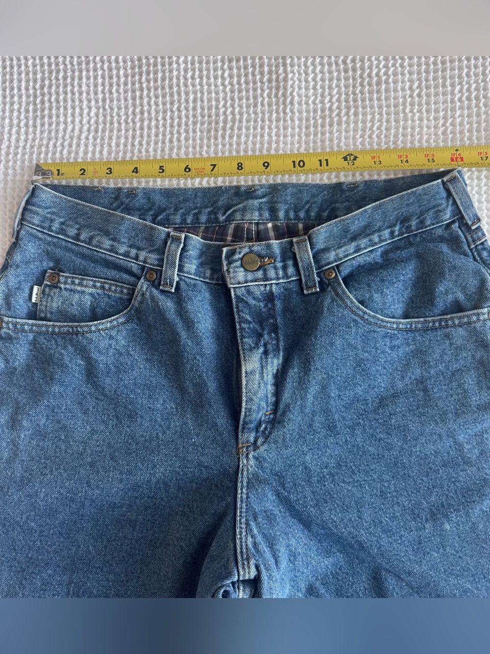 VINTAGE L.L Bean Double L Flannel Lined Jeans - Picture 6 of 14
